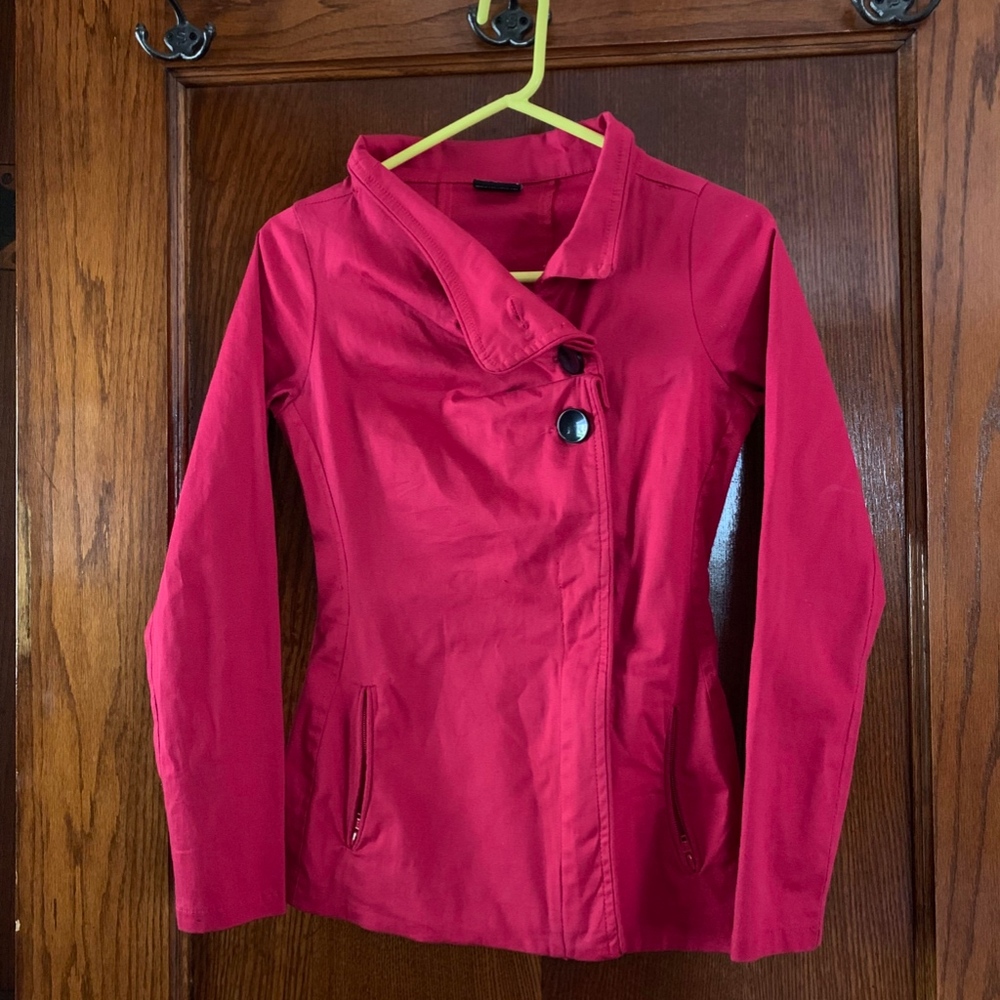 Fitted Cranberry Fall/Spring Jacket - image 2